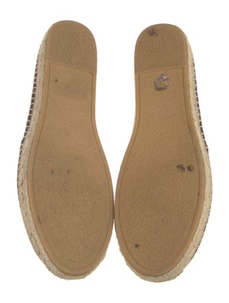 Saint Laurent Leather Whipstitch Trim Espadrilles