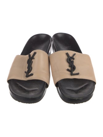 Saint Laurent Leather Slides