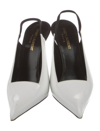Saint Laurent Patent Leather Slingback Pumps