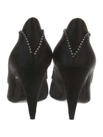 Saint Laurent Satin Crystal Embellishments Pumps