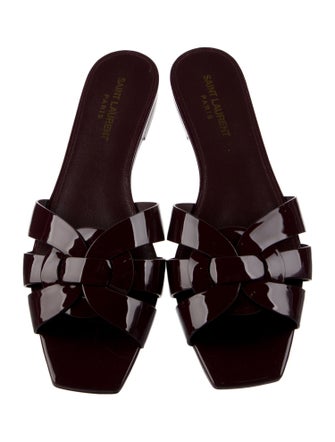 Saint Laurent Patent Leather Slides