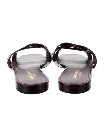 Saint Laurent Patent Leather Slides