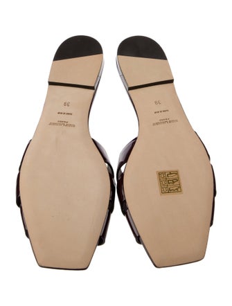 Saint Laurent Patent Leather Slides