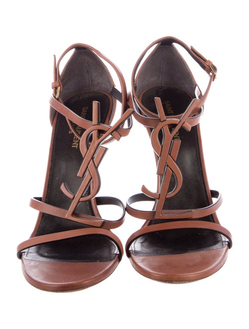 Saint Laurent Leather T-Strap Sandals