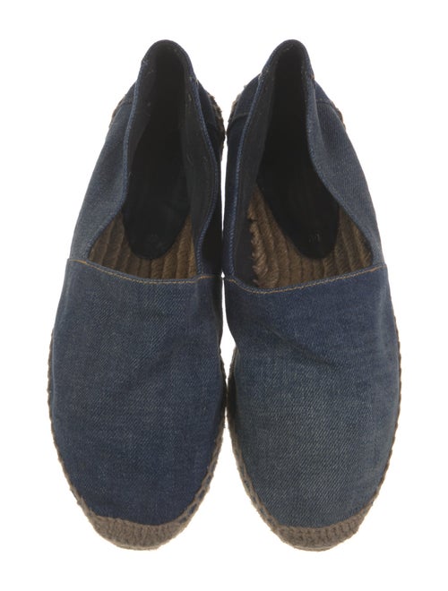 Saint Laurent Denim Embroidered Accent Espadrilles