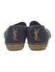 Saint Laurent Denim Embroidered Accent Espadrilles