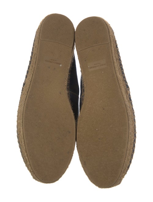 Saint Laurent Denim Embroidered Accent Espadrilles