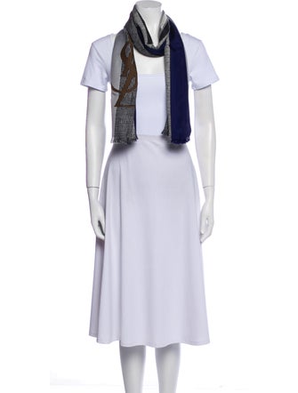 Saint Laurent Silk Striped Scarf