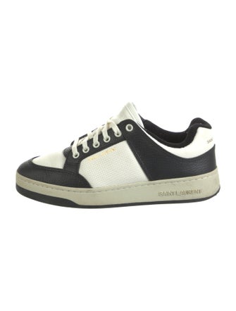 Saint Laurent Leather Colorblock Pattern Sneakers