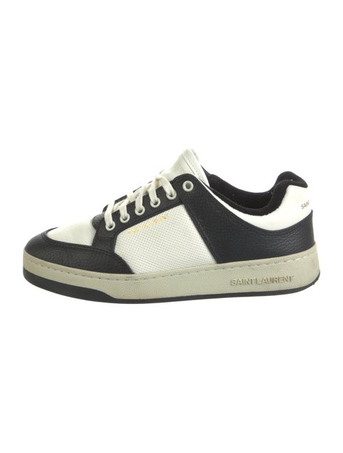 Saint Laurent Leather Colorblock Pattern Sneakers