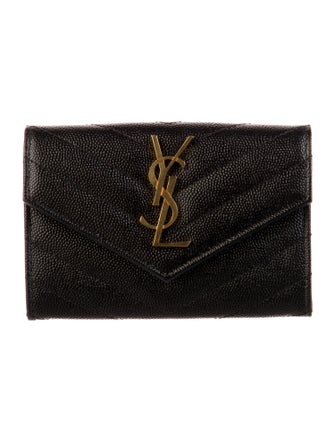Saint Laurent 2023 Small Monogram Matelassé Cassandre Wallet