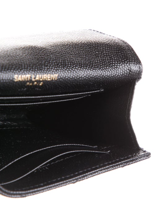 Saint Laurent 2023 Small Monogram Matelassé Cassandre Wallet