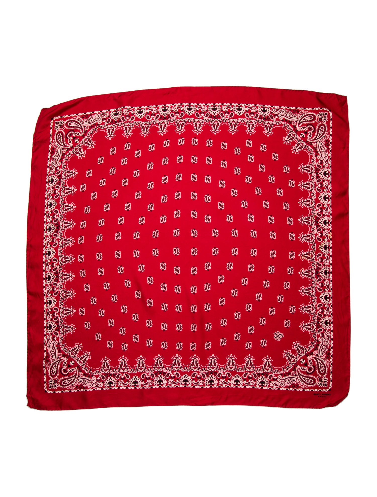 Saint Laurent Silk Paisley Print Scarf