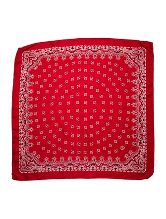 Saint Laurent Silk Paisley Print Scarf