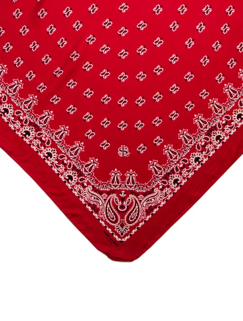 Saint Laurent Silk Paisley Print Scarf
