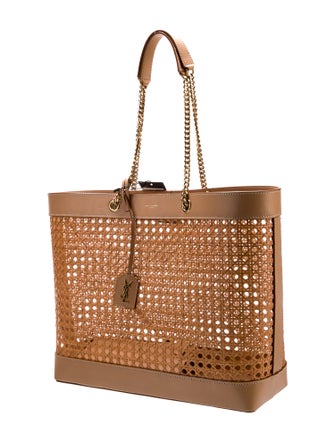 Saint Laurent Wicker Tote East West