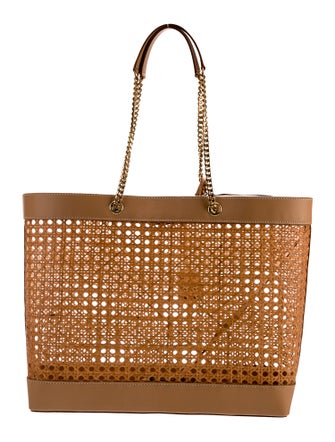 Saint Laurent Wicker Tote East West