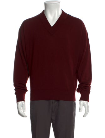 Saint Laurent Wool V-Neck Pullover