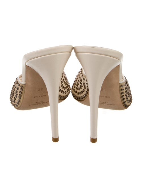 Saint Laurent Mesh Crystal Embellishments Slides