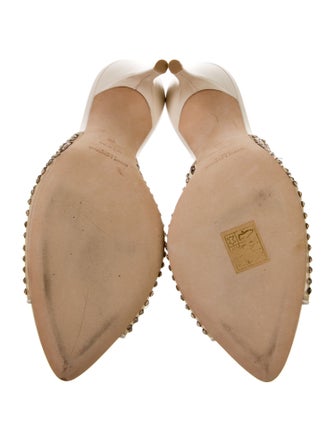 Saint Laurent Mesh Crystal Embellishments Slides