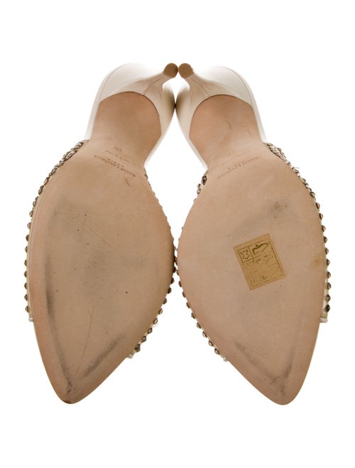 Saint Laurent Mesh Crystal Embellishments Slides