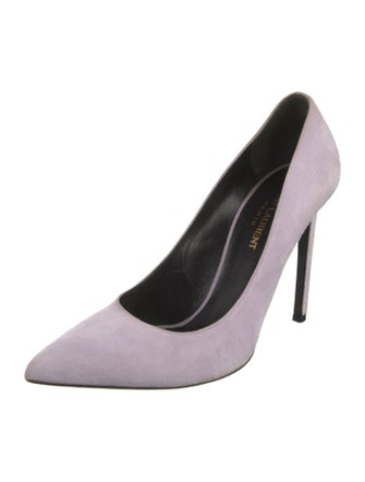 Saint Laurent Suede Printed Pumps