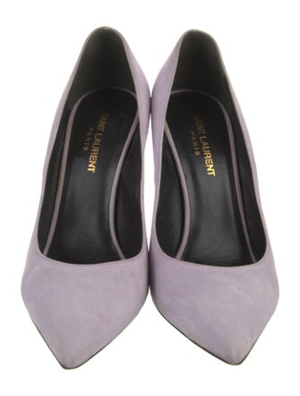 Saint Laurent Suede Printed Pumps