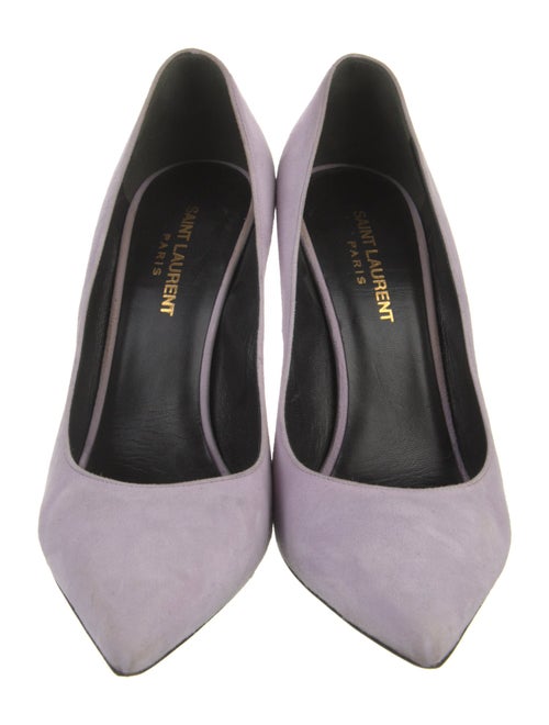 Saint Laurent Suede Printed Pumps