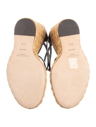 Saint Laurent Leather Animal Print Espadrilles