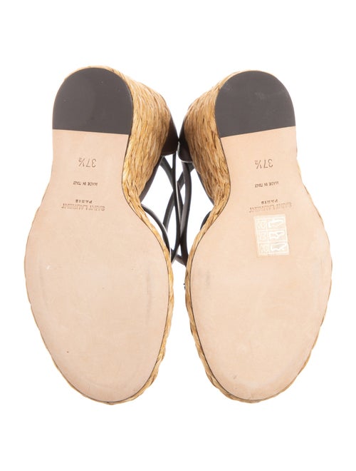 Saint Laurent Leather Animal Print Espadrilles