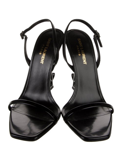 Saint Laurent Patent Leather Slingback Sandals
