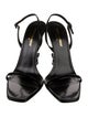 Saint Laurent Patent Leather Slingback Sandals