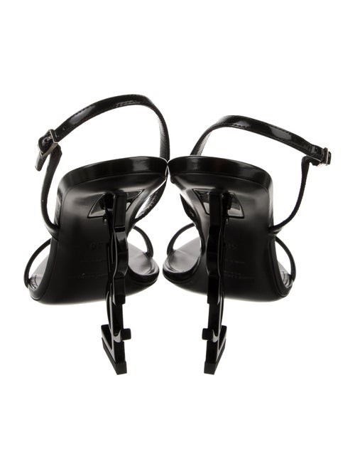Saint Laurent Patent Leather Slingback Sandals
