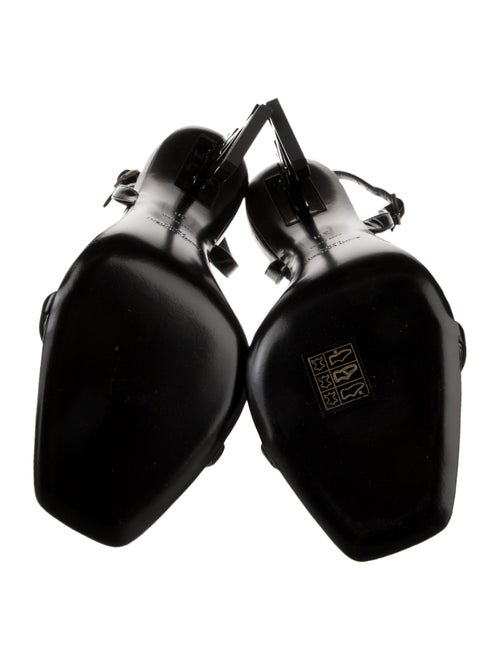 Saint Laurent Patent Leather Slingback Sandals