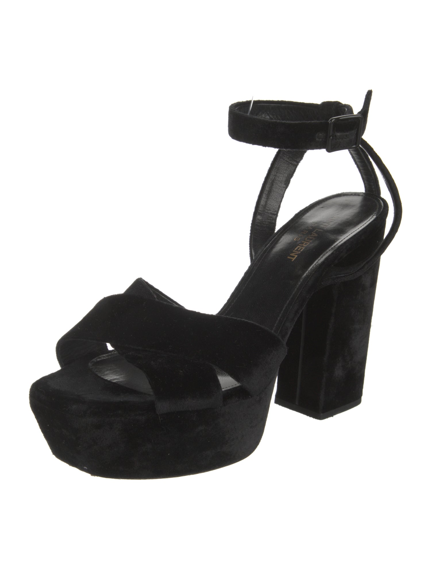 Saint Laurent Velvet Sandals