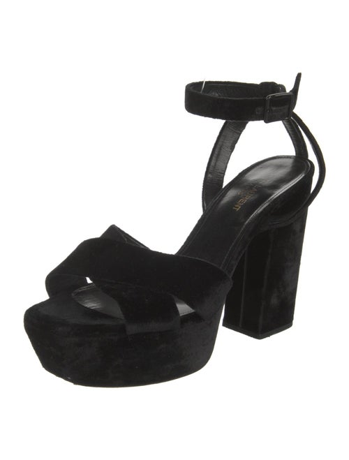 Saint Laurent Velvet Sandals