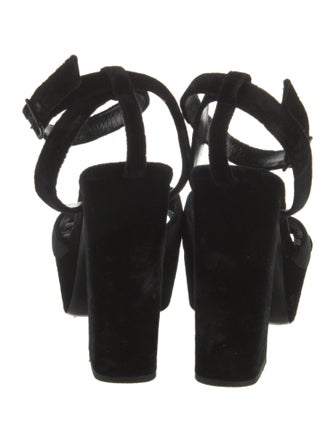 Saint Laurent Velvet Sandals