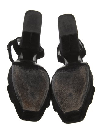Saint Laurent Velvet Sandals