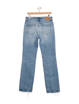 Saint Laurent Mid-Rise Straight Leg Jeans