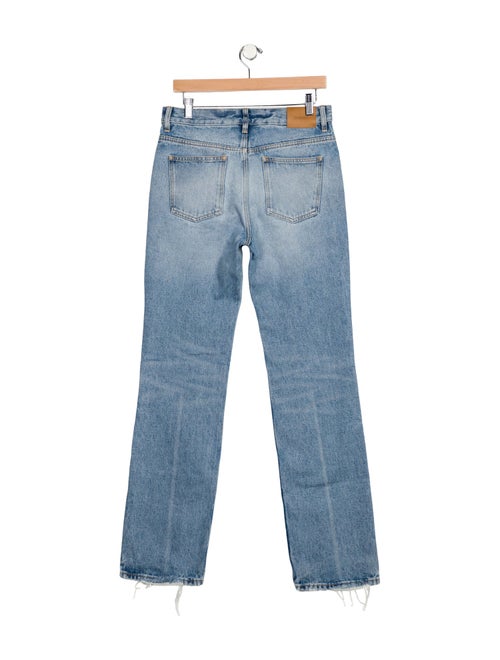 Saint Laurent Mid-Rise Straight Leg Jeans