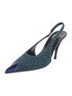 Saint Laurent Tweed Printed Slingback Pumps