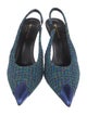 Saint Laurent Tweed Printed Slingback Pumps