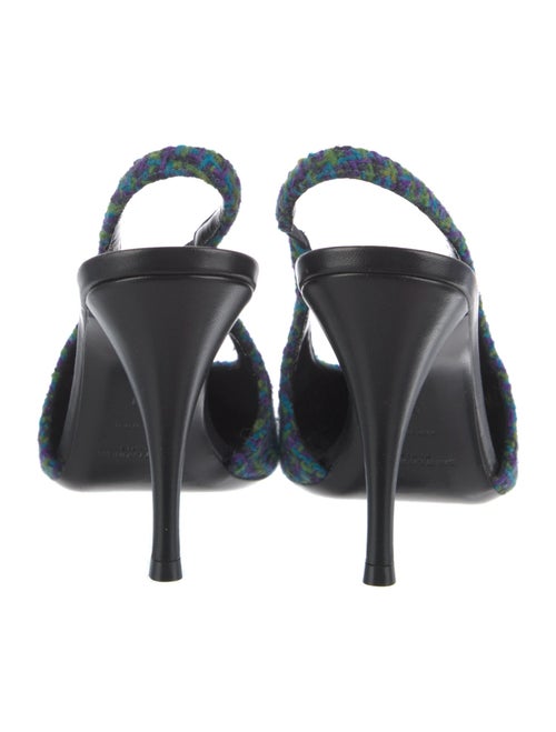 Saint Laurent Tweed Printed Slingback Pumps