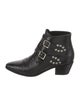 Saint Laurent Snakeskin Studded Accents Western Boots