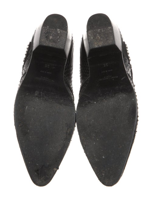 Saint Laurent Snakeskin Studded Accents Western Boots