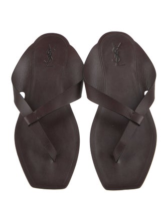 Saint Laurent Leather Slides