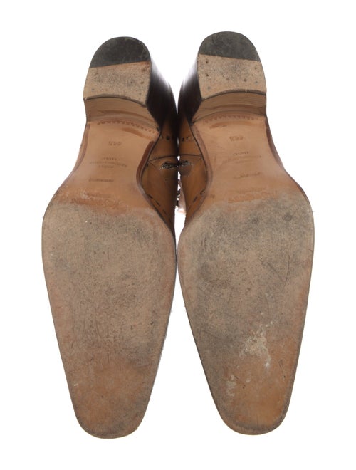 Yves Saint Laurent Rive Gauche Leather Lasercut Accents Boots