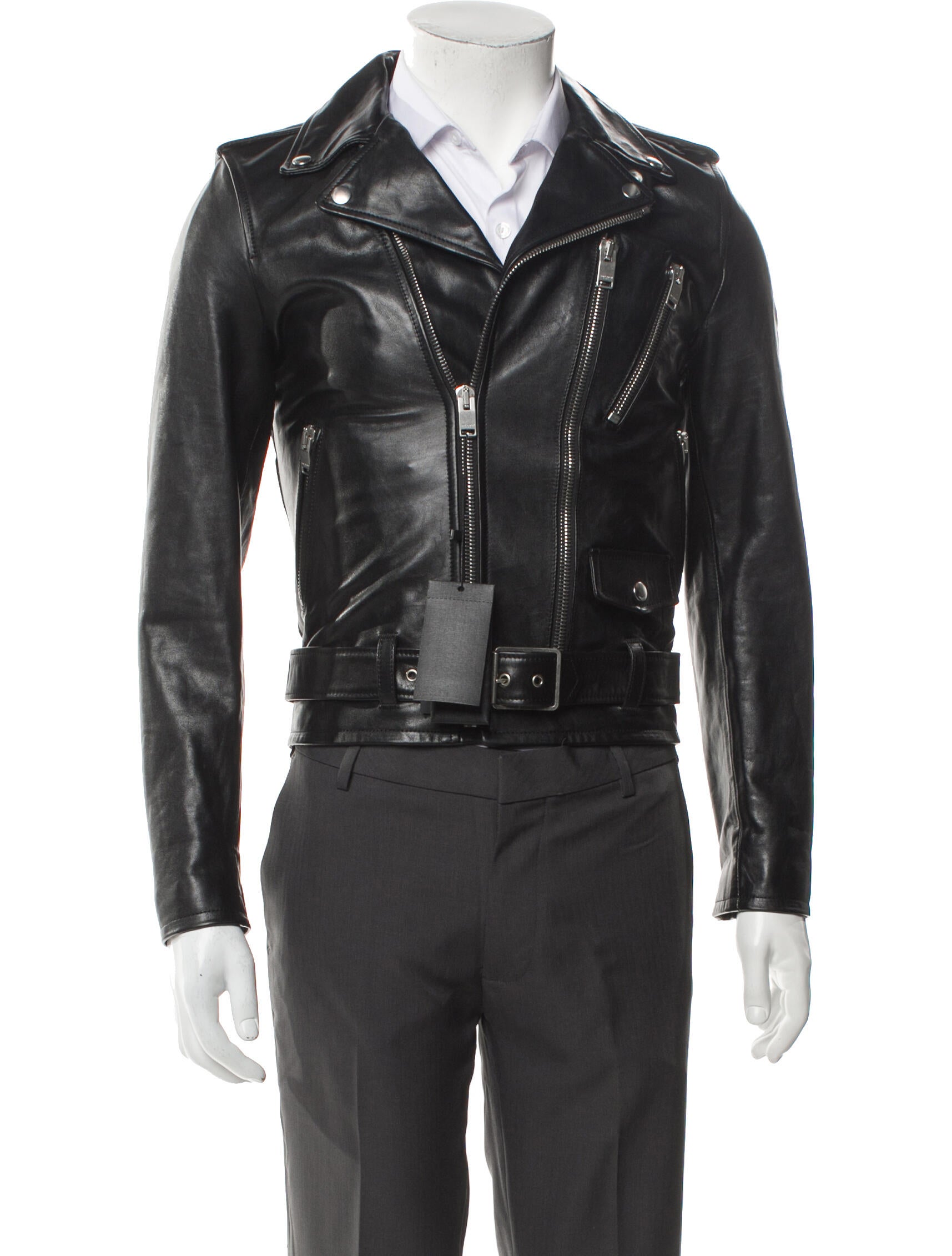 Saint Laurent 2017 Calf Leather Moto Jacket w/ Tags