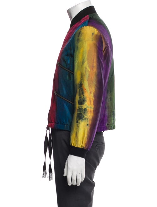 Saint Laurent 2017 Colorblock Pattern Bomber Jacket