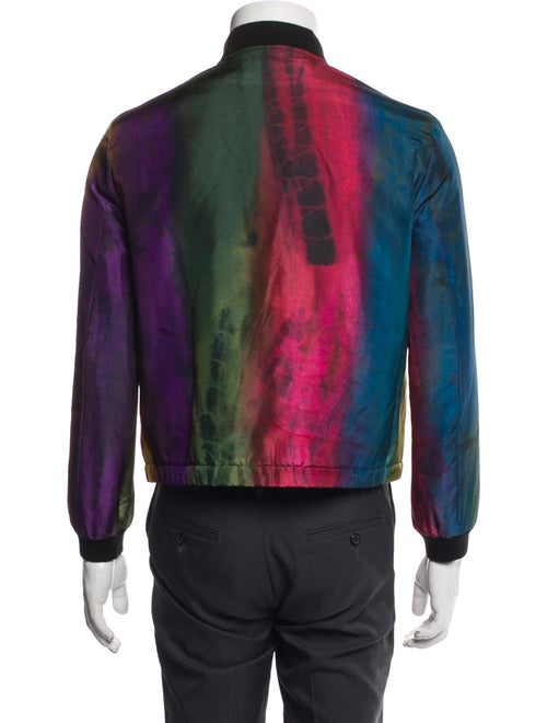 Saint Laurent 2017 Colorblock Pattern Bomber Jacket